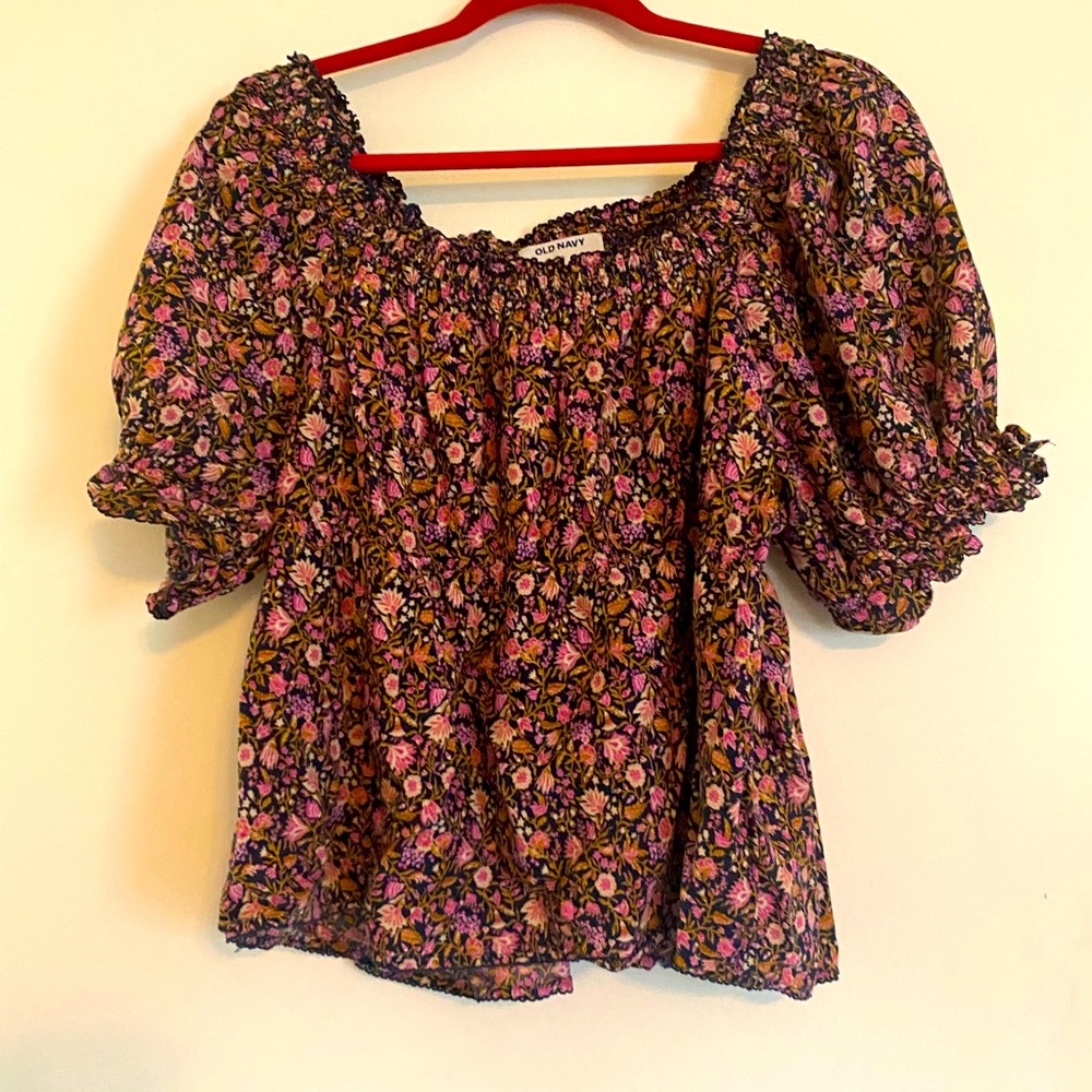 Old Navy Blouse Navy Floral